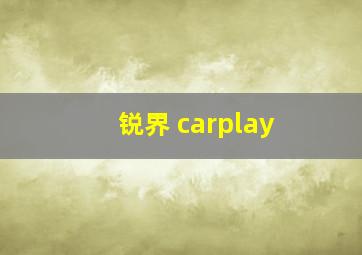 锐界 carplay